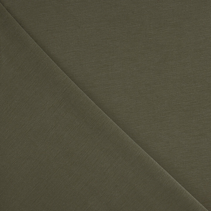 Tissu uni en viscose vert kaki délavé à la pierre - Ribes y Casals