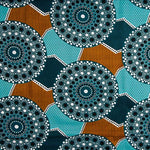 Cire Lúrex Ethnique Pétrole - Argent Turquoise - Ribes y Casals