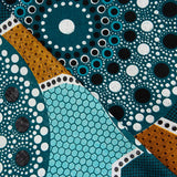 Cire Lúrex Ethnique Pétrole - Argent Turquoise - Ribes y Casals
