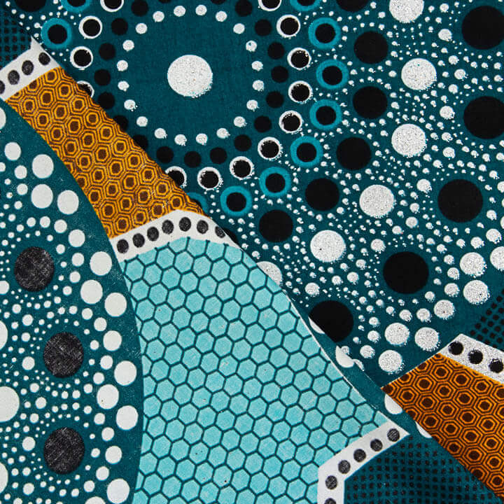 Cire Lúrex Ethnique Pétrole - Argent Turquoise - Ribes y Casals