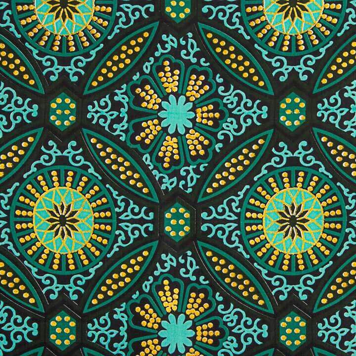 Cire Lúrex Ethnique Vert Turquoise - Or - Ribes y Casals