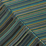 Brocart à rayures « Alpujarreña » bleu, turquoise et moutarde - Ribes y Casals