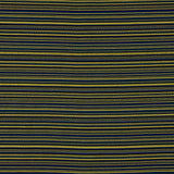 Brocart à rayures « Alpujarreña » bleu, noir et moutarde - Ribes y Casals
