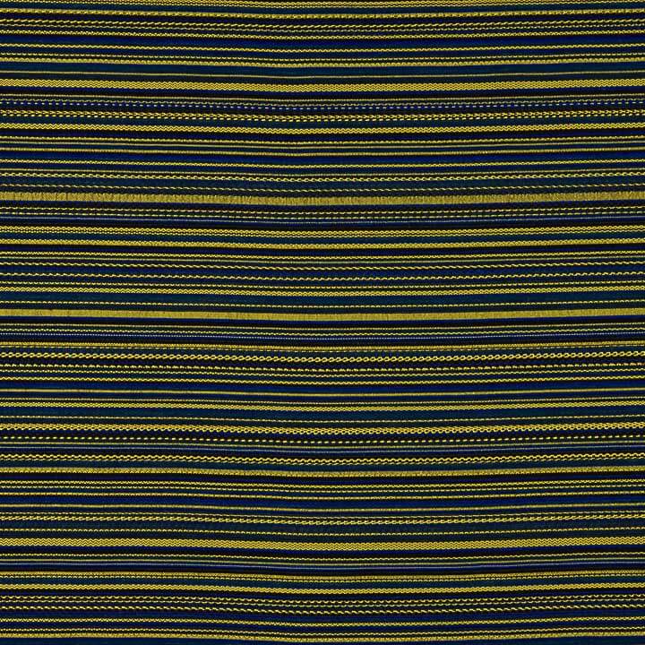 Brocart à rayures « Alpujarreña » bleu, noir et moutarde - Ribes y Casals