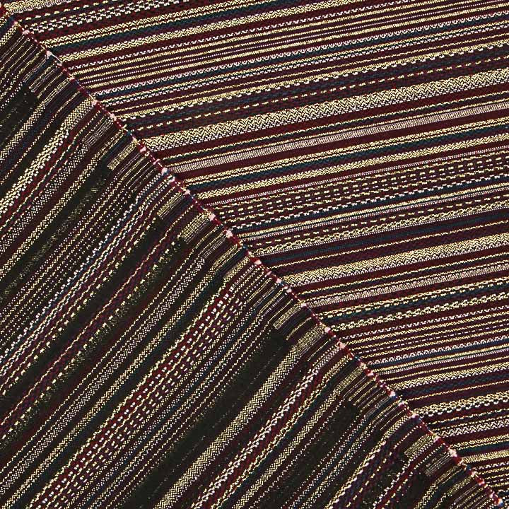 Brocart Lurex à rayures « Alpujarreña » rouge grenat et rose - Ribes y Casals