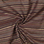 Brocart Lurex à rayures « Alpujarreña » rouge grenat et rose - Ribes y Casals