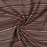 Brocart Lurex à rayures « Alpujarreña » rouge grenat et rose - Ribes y Casals