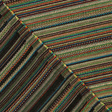 Brocart Lurex à rayures « Alpujarreña » turquoise et ocre - Ribes y Casals