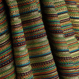 Brocart Lurex à rayures « Alpujarreña » turquoise et ocre - Ribes y Casals
