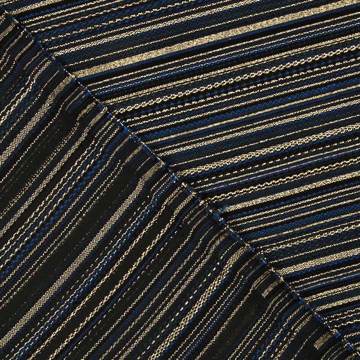 Brocart Lurex à rayures Alpujarreña bleu marin - Ribes y Casals