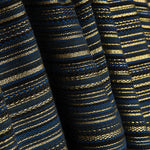 Brocart Lurex à rayures Alpujarreña bleu marin - Ribes y Casals