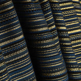Brocart Lurex à rayures Alpujarreña bleu marin - Ribes y Casals