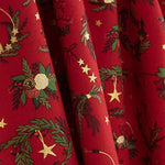 Popeline de Noël Couronnes Rouge - Ribes y Casals