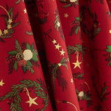 Popeline de Noël Couronnes Rouge - Ribes y Casals