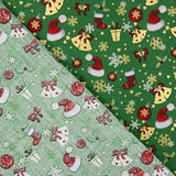 Popeline de Noël, motifs de Noël, vert - Ribes y Casals