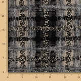 Tweed de laine mosaïque gris et noir avec Lurex doré - Ribes y Casals
