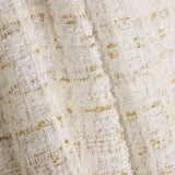 Tweed de laine Lumière Ivory avec Lurex doré - Ribes y Casals
