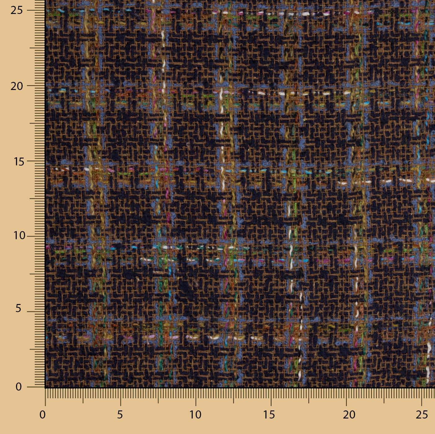 Tweed de laine Siena bleu marine - Ribes y Casals