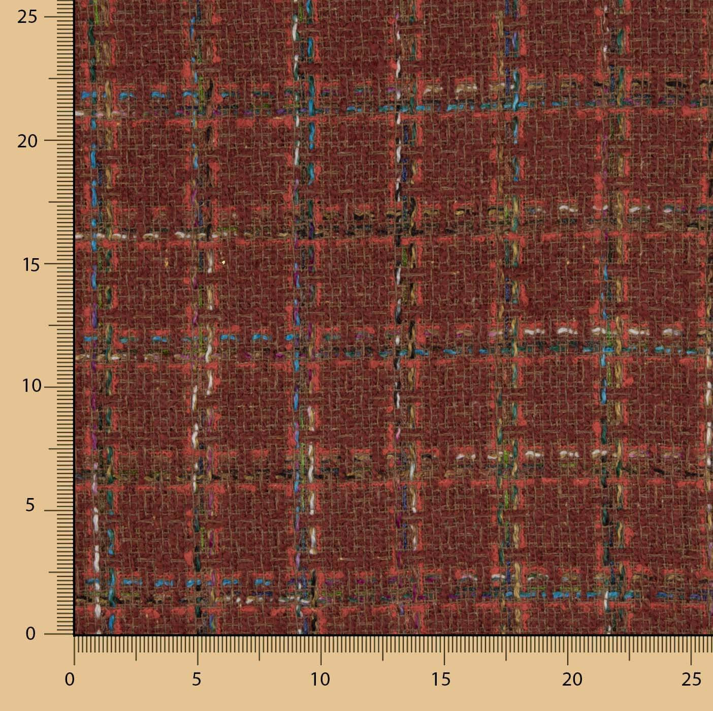 Tweed de laine Sienne Terracotta - Ribes y Casals