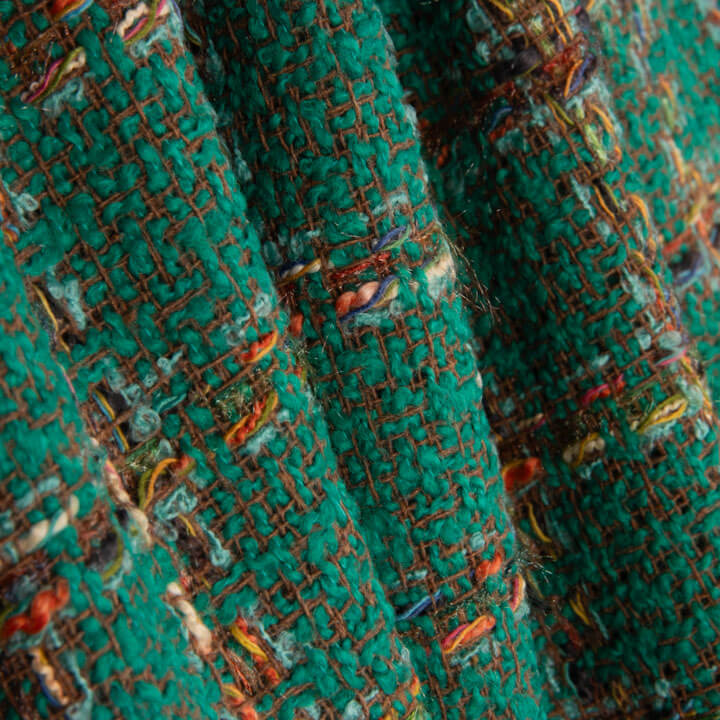 Tweed de laine vert Sienne - Ribes y Casals