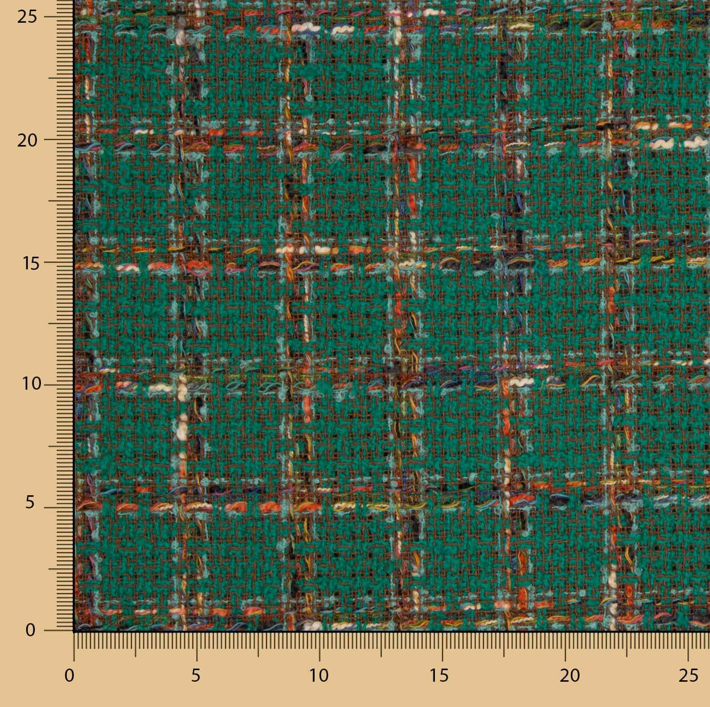 Tweed de laine vert Sienne - Ribes y Casals