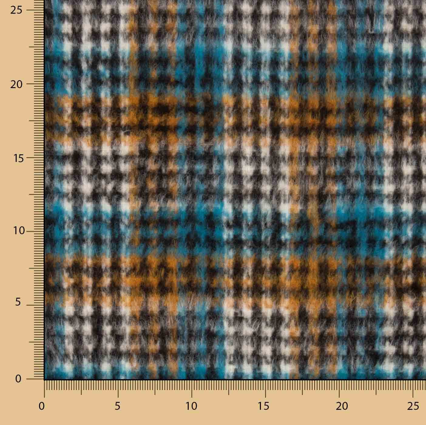Tweed de laine Inverness turquoise double face - Ribes y Casals
