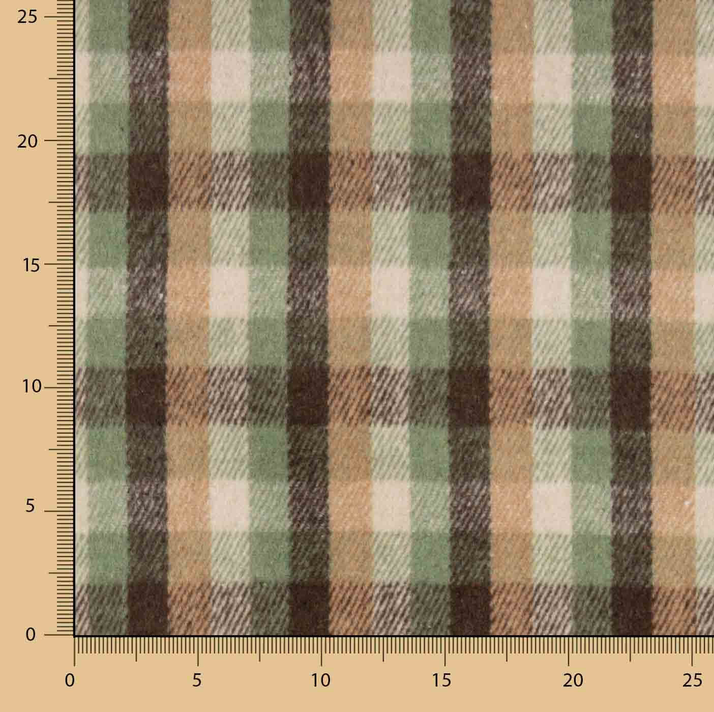 Loden en laine Glenmore à carreaux vert sauge et camel - Ribes y Casals