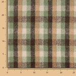 Loden en laine Glenmore à carreaux vert sauge et camel - Ribes y Casals
