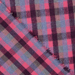 Loden en laine Glenmore à carreaux fuchsia et bleu - Ribes y Casals