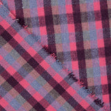 Loden en laine Glenmore à carreaux fuchsia et bleu - Ribes y Casals