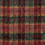 Tweed de laine Glencoe double face rouge et turquoise - Ribes y Casals