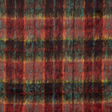 Tweed de laine Glencoe double face rouge et turquoise - Ribes y Casals