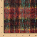 Tweed de laine Glencoe double face rouge et turquoise - Ribes y Casals