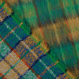 Tweed de laine Glencoe double face vert émeraude et ocre - Ribes y Casals