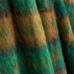 Tweed de laine Glencoe double face vert émeraude et ocre - Ribes y Casals