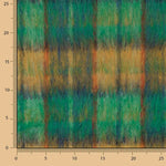 Tweed de laine Glencoe double face vert émeraude et ocre - Ribes y Casals
