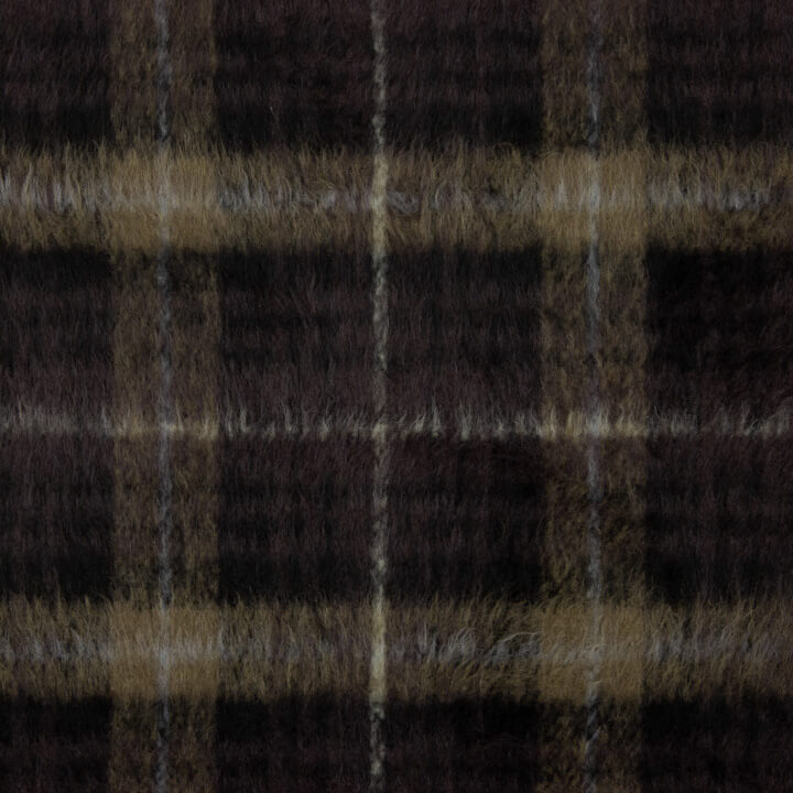 Tweed de laine Braemar double face marron et camel - Ribes y Casals