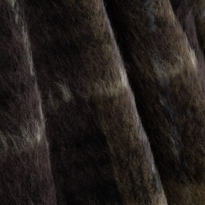 Tweed de laine Braemar double face marron et camel - Ribes y Casals