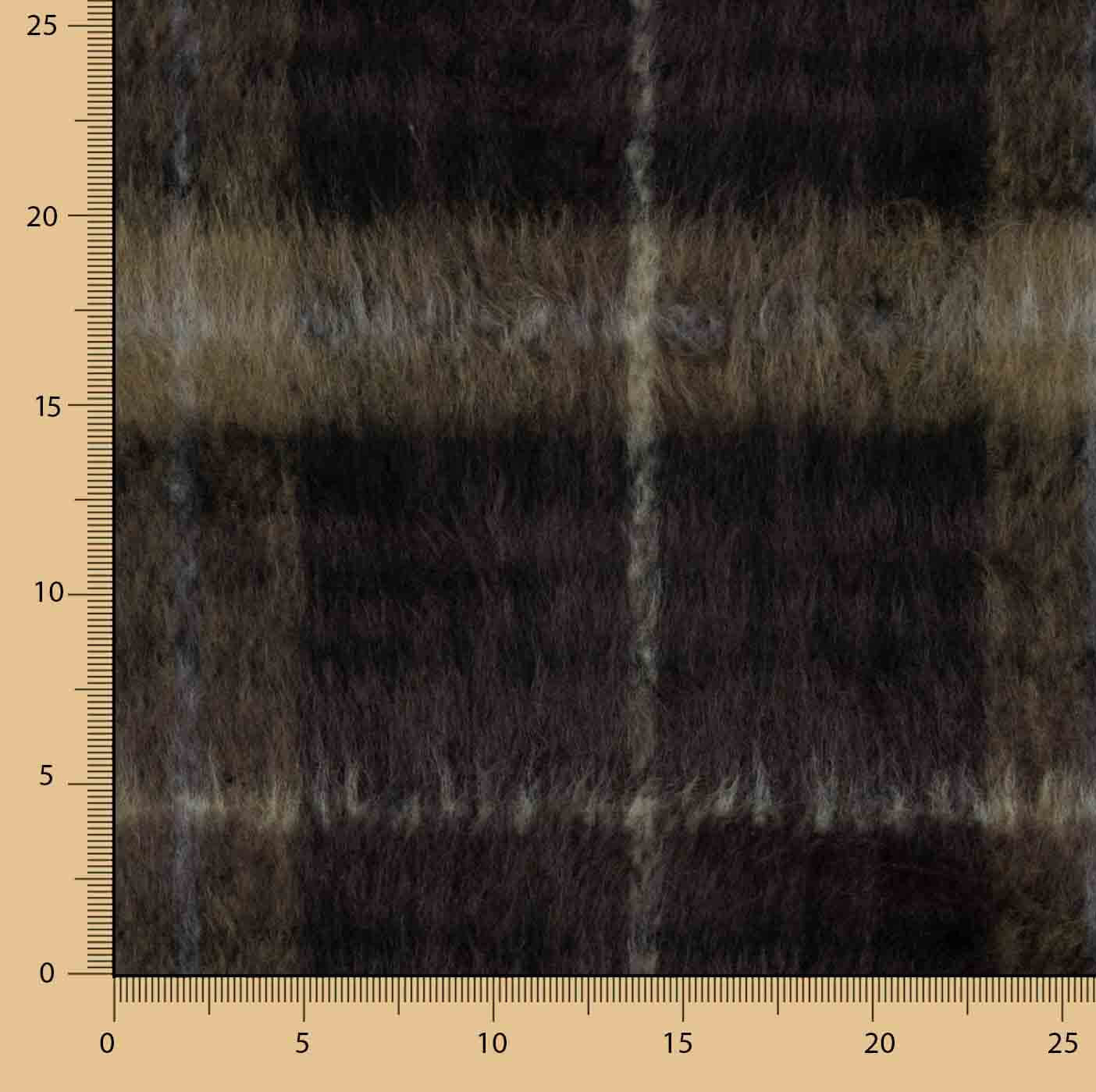 Tweed de laine Braemar double face marron et camel - Ribes y Casals