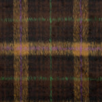 Tweed de laine Braemar double face chocolat et violet - Ribes y Casals