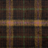 Tweed de laine Braemar double face chocolat et violet - Ribes y Casals