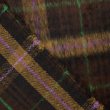 Tweed de laine Braemar double face chocolat et violet - Ribes y Casals