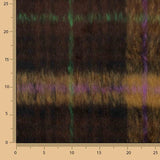 Tweed de laine Braemar double face chocolat et violet - Ribes y Casals