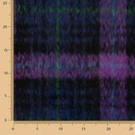 Tweed de laine Braemar double face bleu nuit et violet - Ribes y Casals