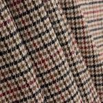 Loden en laine à motif pied-de-poule beige, noir et rouge - Ribes y Casals