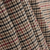 Loden en laine à motif pied-de-poule beige, noir et rouge - Ribes y Casals