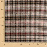 Loden en laine à motif pied-de-poule beige, noir et rouge - Ribes y Casals