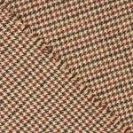 Loden en laine à motif pied-de-poule beige et grenat - Ribes y Casals