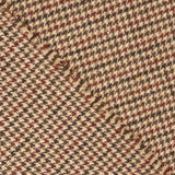 Loden en laine à motif pied-de-poule beige et grenat - Ribes y Casals