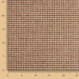 Loden en laine à motif pied-de-poule beige et grenat - Ribes y Casals